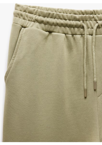 Lastikli Paça Cep Detaylı Beli Bağcıklı Jogger Eşofman Altı