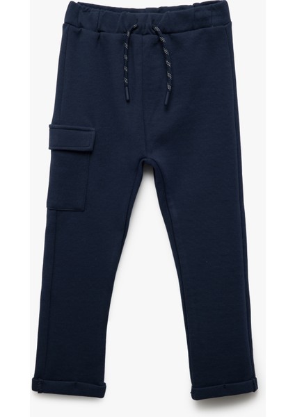 Pamuklu Cep Detaylı Beli Bağcıklı Eşofman Altı