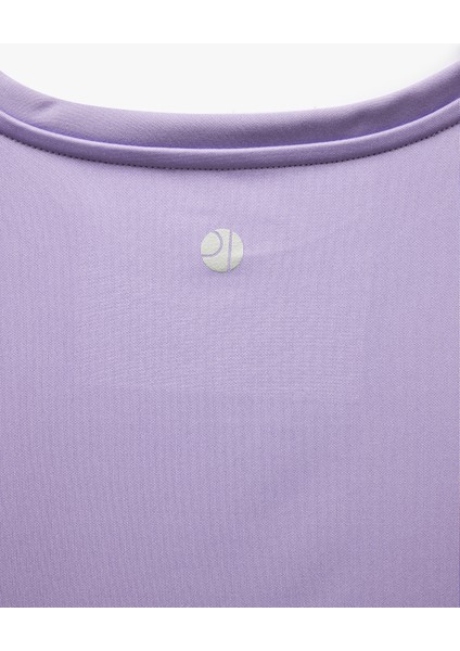 Slim Fit Bisiklet Yaka Kısa Kollu Crop Spor Tişört