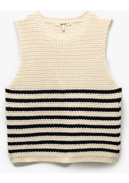 Bisiklet Yaka Kolsuz Örgü Süveter modelleri