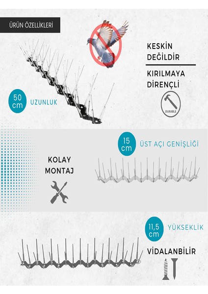 Kuş Kondurmaz Çelik Tel 3 M