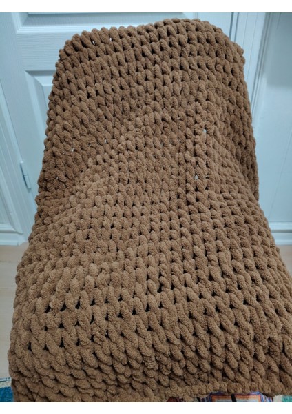 Alize Puffy El Örmesi Kahverengi Bebek Battaniyesi ( 90 x 90 cm ) fiyatları