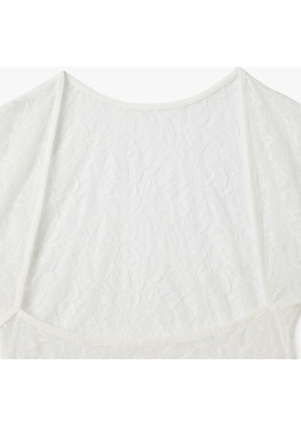 Sırt Dekolteli Kolsuz Transparan Dantel Bluz indirimleri