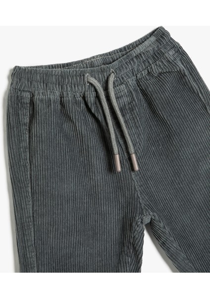 Beli Bağlamalı Pamuklu Fitilli Pantolon modelleri
