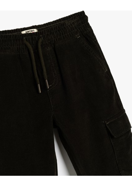 Jogger Pantolon Kargo Cepli Beli Bağlamalı Pamuklu modelleri