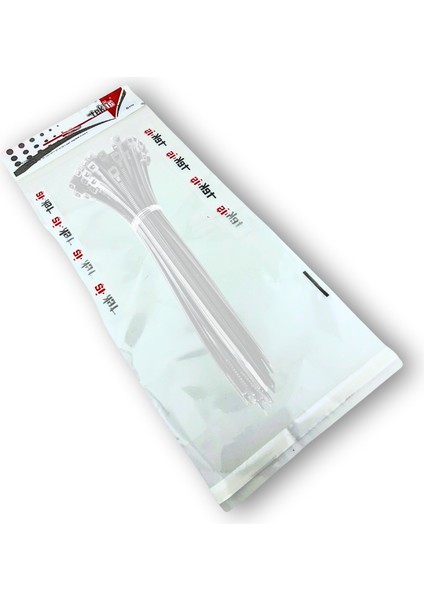 Plastik Kablo Bağı Klipsi Cırt Kelepçe 300 x 4.8 Beyaz 50 Adet fiyatları
