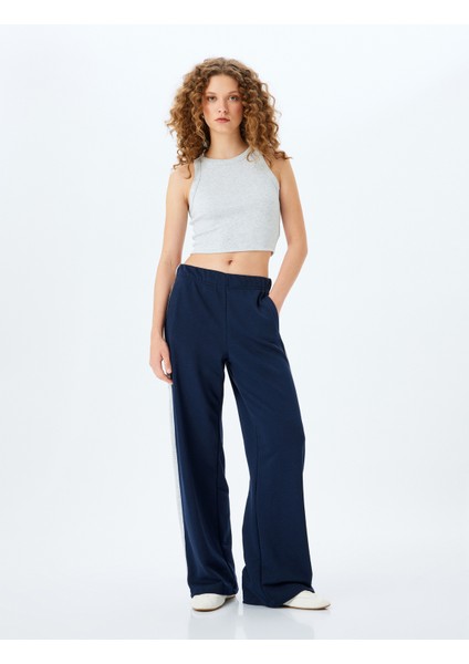 Crop Atlet Halter Yaka Fitilli Slim Fit