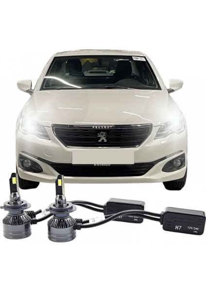 Peugeot 301 LED Xenon Kısa Far Ampulü Ultra H7