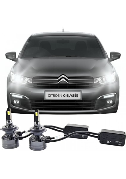 Cıtroen C-Elysee LED Xenon Kısa Far Ampulü H7 Ultra