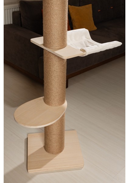 Daisy 250 cm Yüksekliğinde Kedi Tırmalama Ağacı –Meşe Ahşap, Balkon Ve Uzay Kapsüllü Oyun Alanı indirimleri