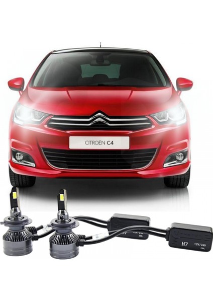 Cıtroen C4 (2012-2017) LED Kısa Far Ampulü H7 Ultra