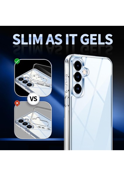 Samsung Galaxy S24 Fe Kılıf Kamera Çıkıntılı Korumalı Renksiz Yumuşak Şeffaf Silikon Kapak modelleri