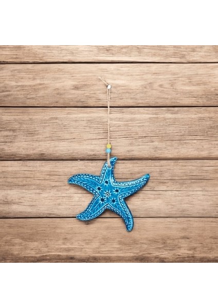 Dekoratif Deniz Yıldızı Duvar Süsü 17 cm Turkuamavi