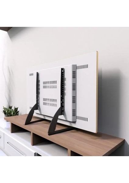 32-75 Inç Sabit Ekran Masaüstü Tv Standı Yükseltilmiş Tv Tabanı Masaüstü Kaldırma LCD Monitör Standı
