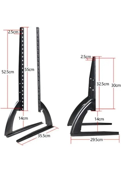 32-75 Inç Sabit Ekran Masaüstü Tv Standı Yükseltilmiş Tv Tabanı Masaüstü Kaldırma LCD Monitör Standı