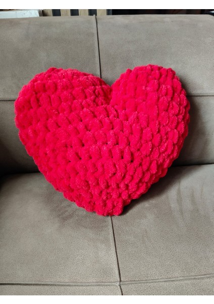 Kırmızı Alize Puffy Kalp Yastık 35 x 35 cm