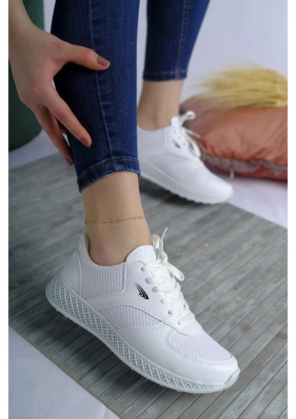 Kadın Erkek Unisex Kalın Taban Yazlık Fileli Hafif Rahat Esnek Taban Sneaker Spor Ayakkabı