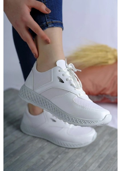 Kadın Erkek Unisex Kalın Taban Yazlık Fileli Hafif Rahat Esnek Taban Sneaker Spor Ayakkabı
