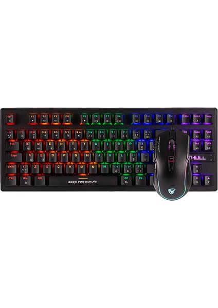 Thl-Gc-Vtx1 Gamıng Set (Kablolu Mekanik Mavi Swıtch Rgb Klavye + Kablolu 10.000 Dpı Rgb Mouse)