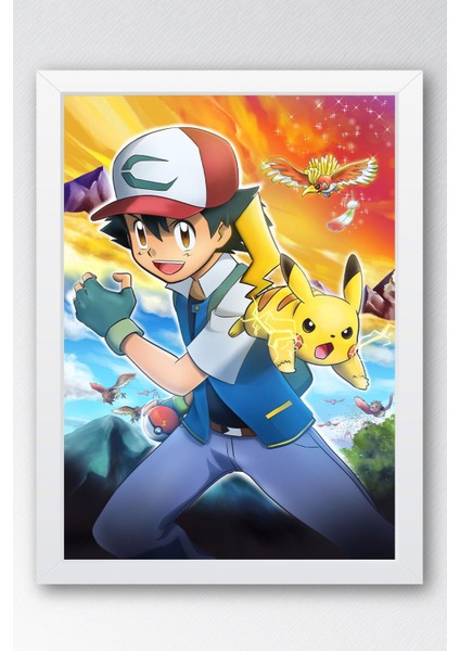 Pokemon Çerçeveli Tablo - Çizgi Film Posteri Tablo