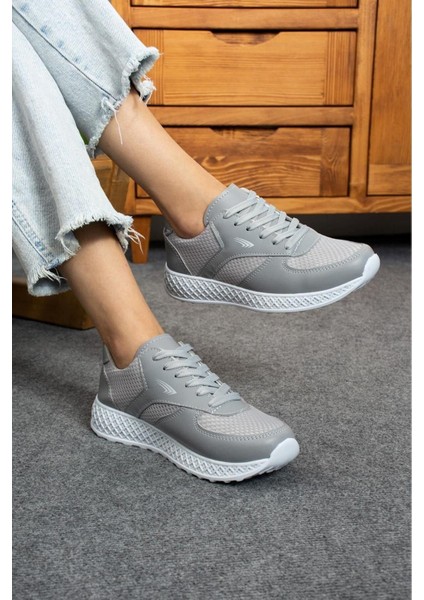 Kadın Erkek Unisex Kalın Taban Yazlık Fileli Hafif Rahat Esnek Taban Sneaker Spor Ayakkabı