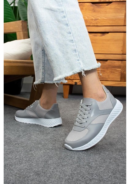 Kadın Erkek Unisex Kalın Taban Yazlık Fileli Hafif Rahat Esnek Taban Sneaker Spor Ayakkabı