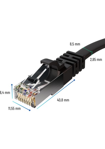 5 Adet 5 Metre Irenıs Cat7 Kablo Yassı Ftp Ethernet Network Lan Kablosu