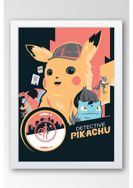 Pokemon Çerçeveli Tablo - Çizgi Film Posteri Tablo
