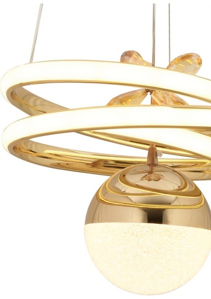 Istanbul Avize Diana Ledli Üç Renk Gold Lüx Modern Avize fırsatları