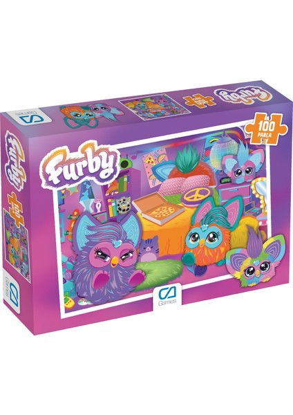 Furby Lisanslı 100 Parça 34X24CM Çocuk Puzzle Yapboz Serisi
