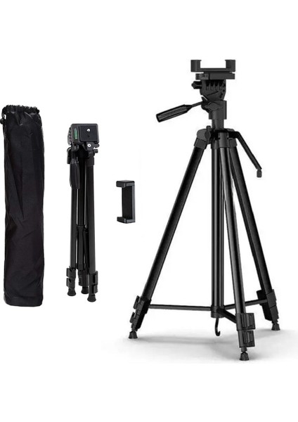 Profesyonel Fotoğraf Video Çekimi Tiktok Yayın Tripod Telefon Tutucu 130CM