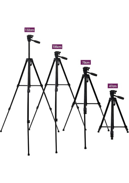 Profesyonel Fotoğraf Video Çekimi Tiktok Yayın Tripod Telefon Tutucu 130CM fırsatları