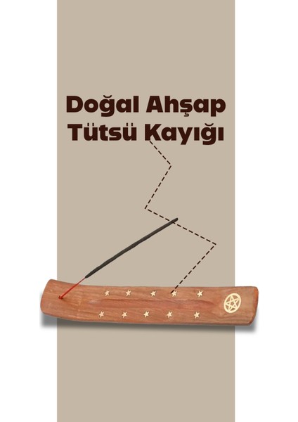 Hediyelik Doğal Ahşap Tütsü Kayığı