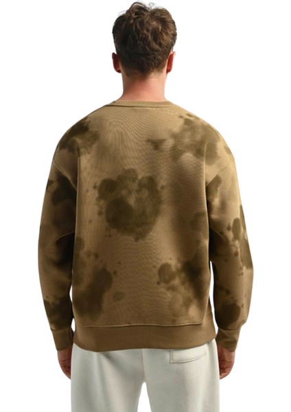 Unisex Oversize Koyu Bej Sweatshirt