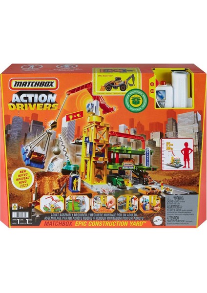 HPD63 Matchbox Aksiyon Sürücüleri Muhteşem Inşaat Alanı Oyun Seti