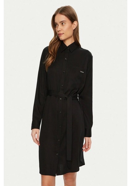 Lyocell Shırt Dress