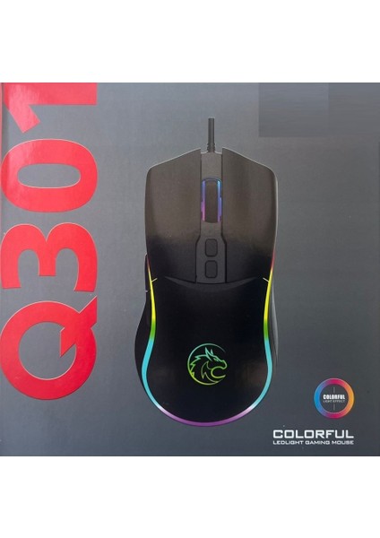 Yılıma Q301 Renkli LED Aydınlatmalı Gaming Mouse (Beyaz) modelleri