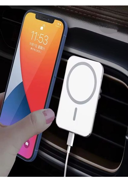 Aw2 2in1 Araç İçi 15 Watt Wireless Magnetic Tutucu Şarj Standı - Araba Telefon Şarj Cihazı