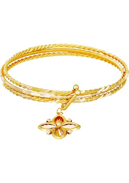 32 gr 22 Ayar Altın Burgu Charm Bilezik