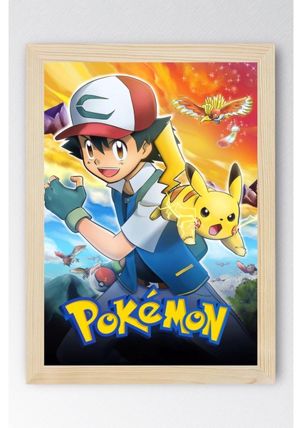Pokemon Çerçeveli Tablo - Çizgi Film Posteri Tablo