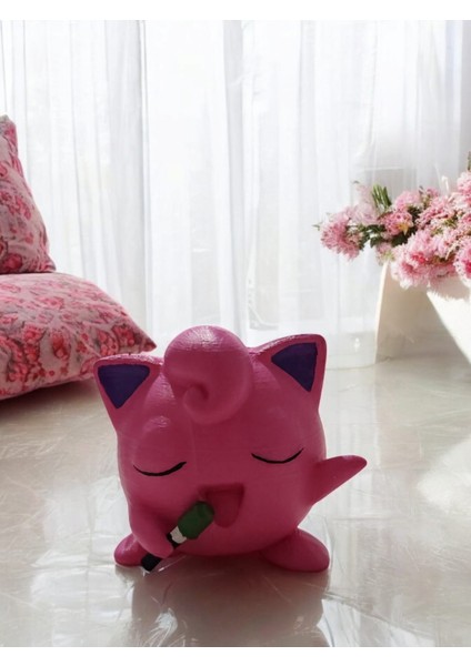 Mikrofonlu Jigglypuff Pokemon Dekor Figür Oyuncak