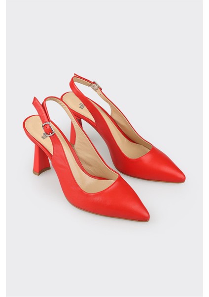 Kırmızı Deri Kadın Topuklu Ayakkabı fiyatları