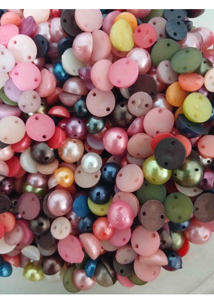 Boncuk Yarım Dikme Inci Boncuk 1 kg Karışık