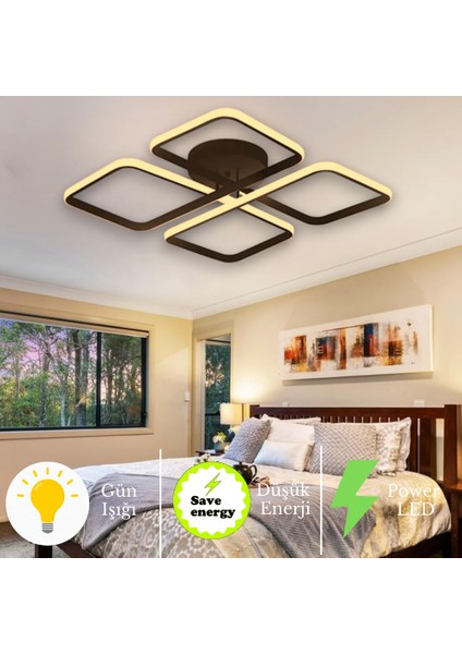 Novem Modern Plafonyer Ultra Süper Gün Işığı Ledli Avize Gün Işığı