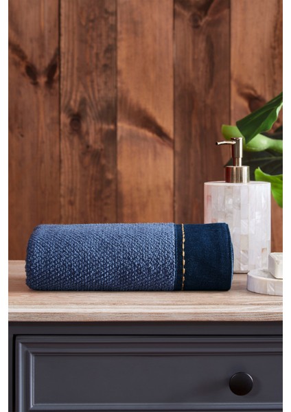 Oregon Maskülen Nakışlı Denim El ve Yüz Havlusu 50X90 cm