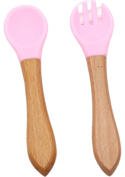 Çocuk Çatal Bıçak Seti Bebek Ürünleri Gıda Sınıfı Silikon (Yurt Dışından)