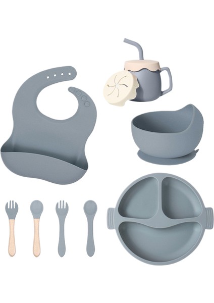 Çocuk Çatal Bıçak Seti Bebek Ürünleri Gıda Sınıfı Silikon (Yurt Dışından)