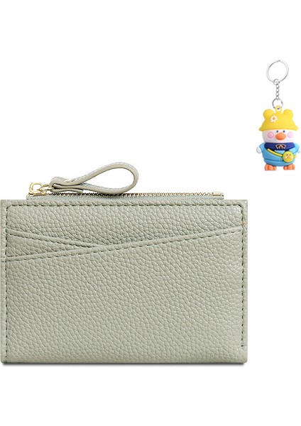 Tek Fermuarlı Bayan Iki Katlı Çoklu Kart Yuvası Cüzdan Kimlik Para Cüzdanı Kart Tutucu (Yurt Dışından)