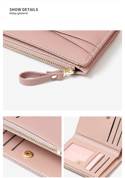 Tek Fermuarlı Bayan Iki Katlı Çoklu Kart Yuvası Cüzdan Kimlik Para Cüzdanı Kart Tutucu (Yurt Dışından) fırsatları