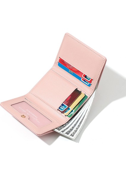 Sevimli Kitty Kısa Bayan Cüzdan Üç Katlı Anime Değişim Kart Tutucu Kart Tutucu (Yurt Dışından) fırsatları